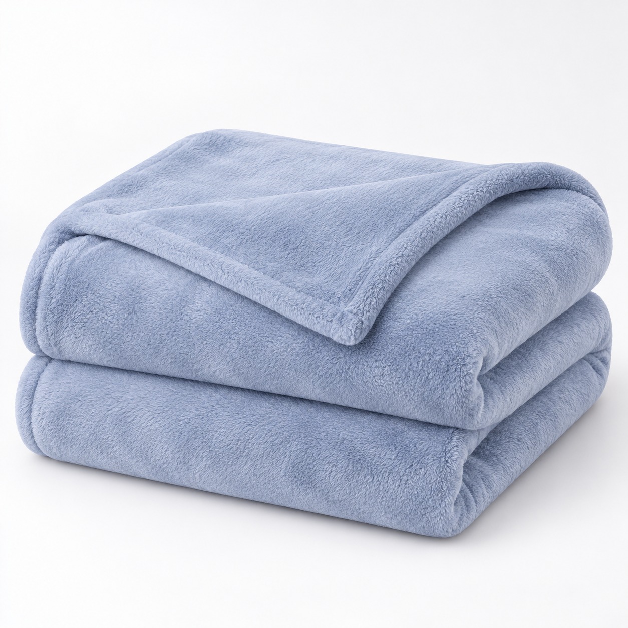Light Grey Soft Fleece Double Bed Blanket – 1 Piece - Image 2